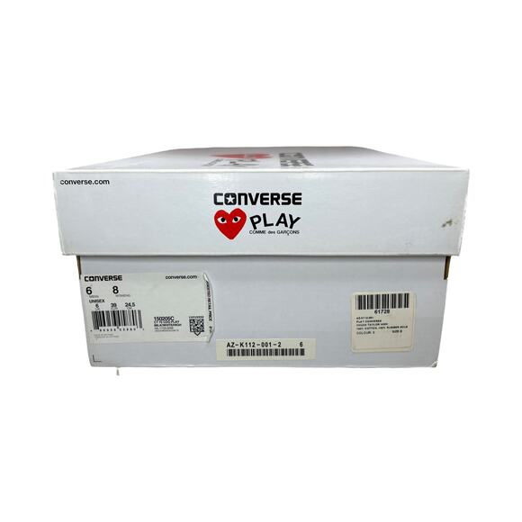 Comme des Garçons PLAY Red Heart Converse Chuck Taylor High Top Unisex M6/W8 - Picture 10 of 11